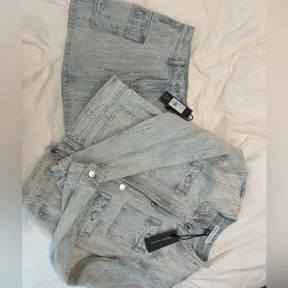 Rebecca Minkoff - NWT denim jacket + skirt (XS/24) - Picture 2 of 4